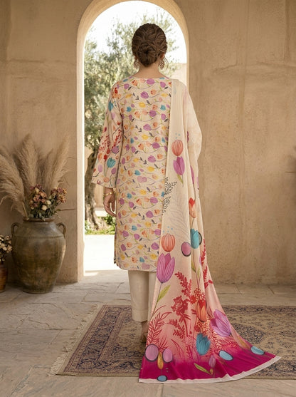 KHAADI LAWN THREE PIECE