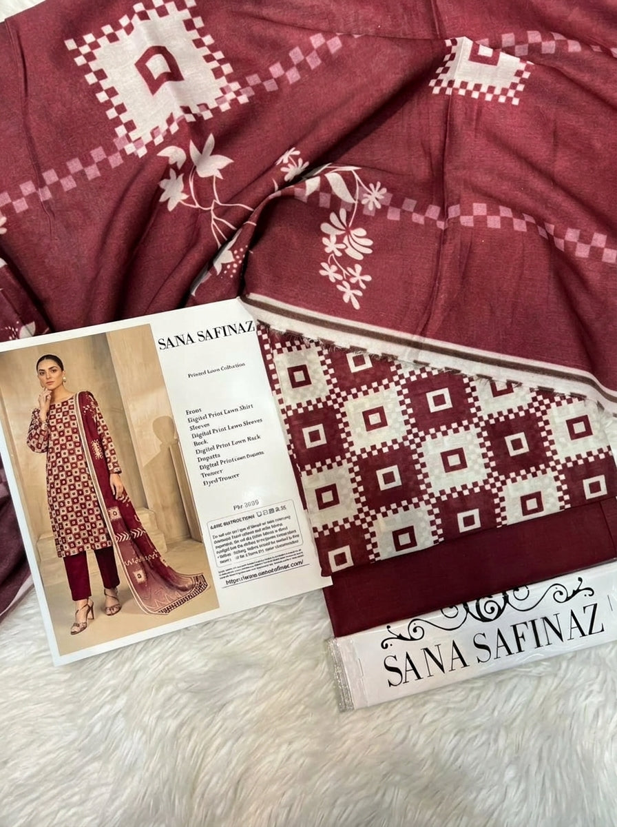 SANA SAFINA LAWN THREE PIECE