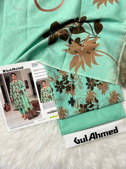 GUL AHMAD LAWN THREE PIECE