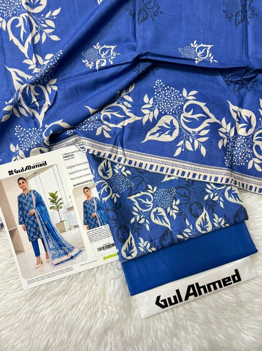 GUL AHMAD LAWN THREE PIECE