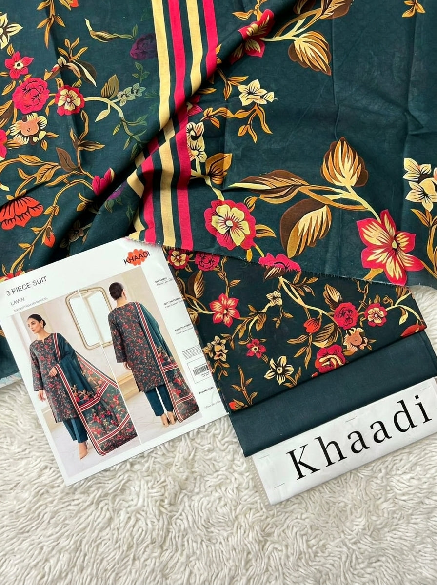 KHAADI LAWN THREE PIECE