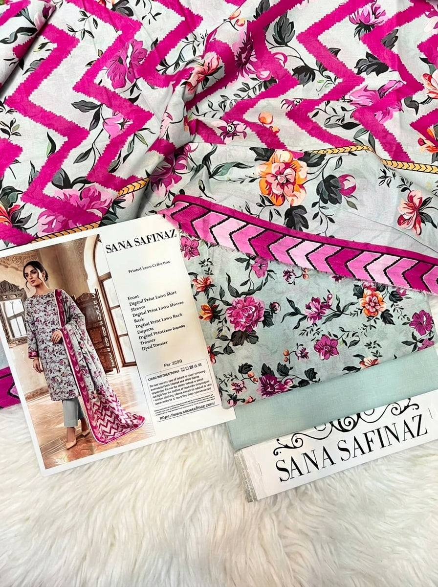 SANA SAFINA LAWN THREE PIECE