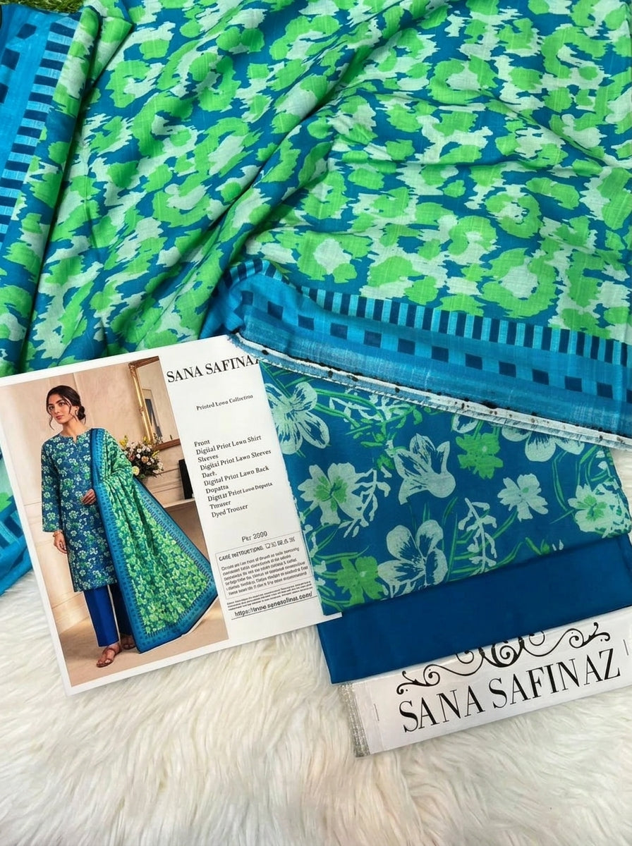 SANA SAFINA LAWN THREE PIECE