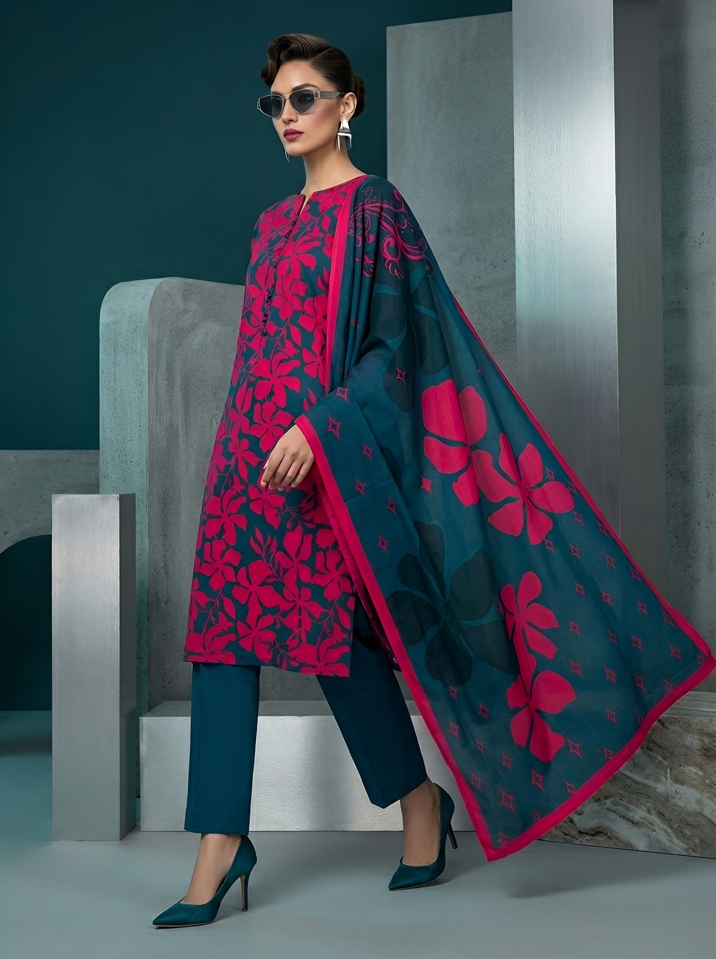 NISHAT LAWN THREE PIECE
