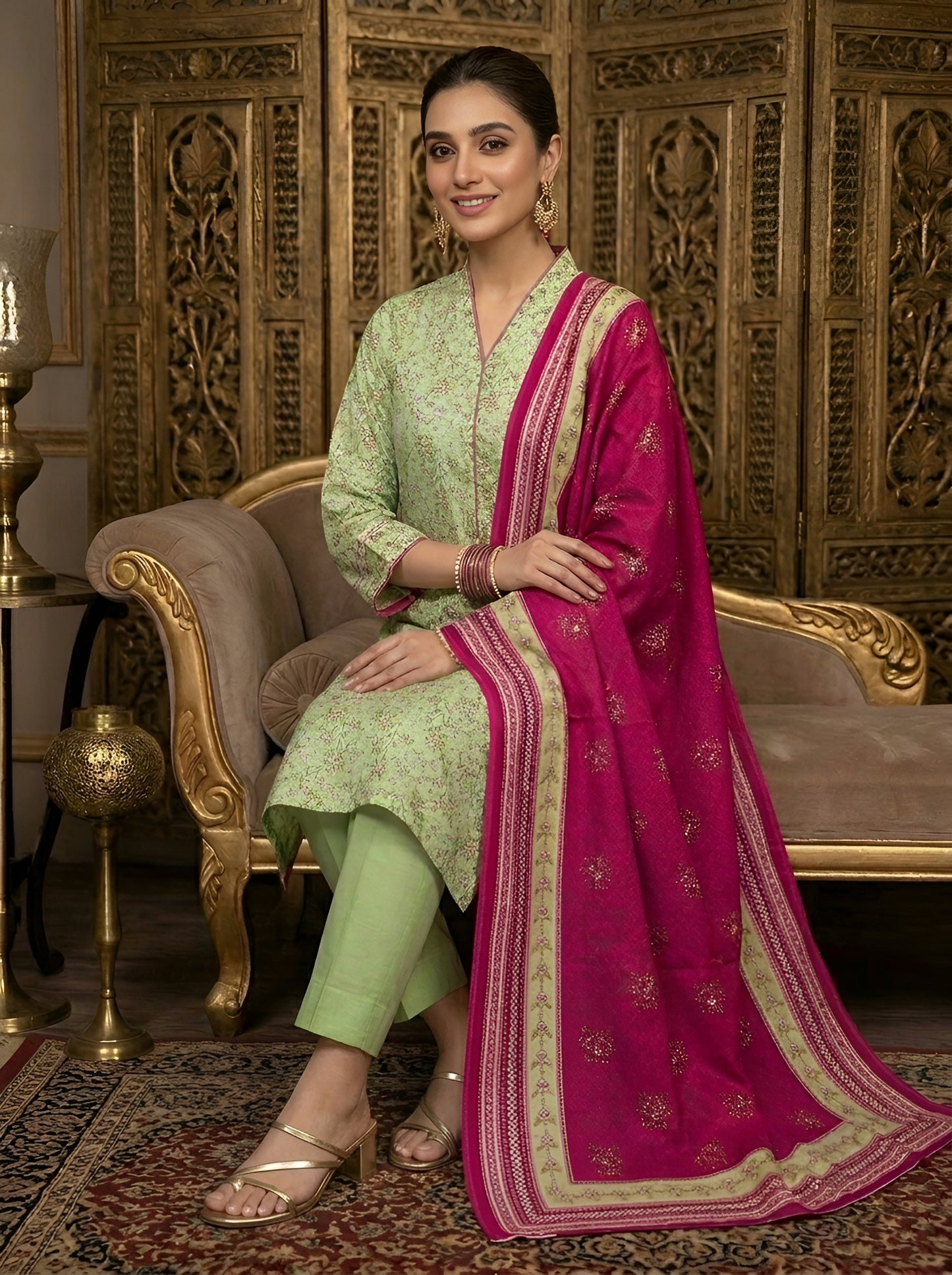 NISHAT LAWN THREE PIECE