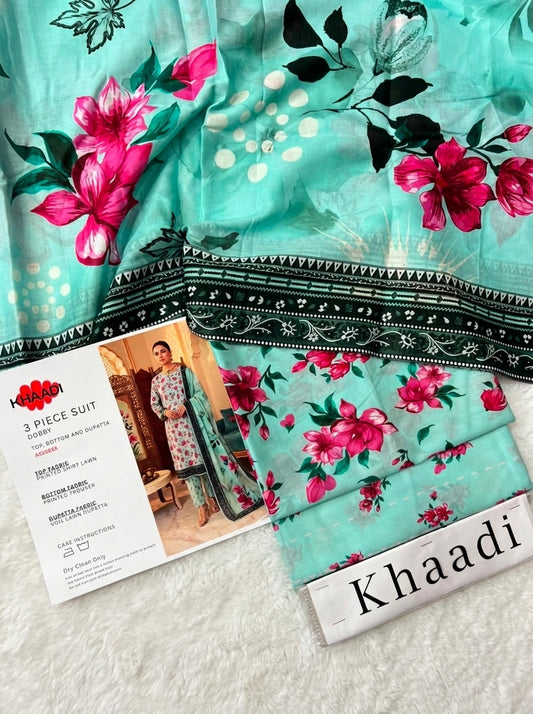 KHAADI LAWN THREE PIECE
