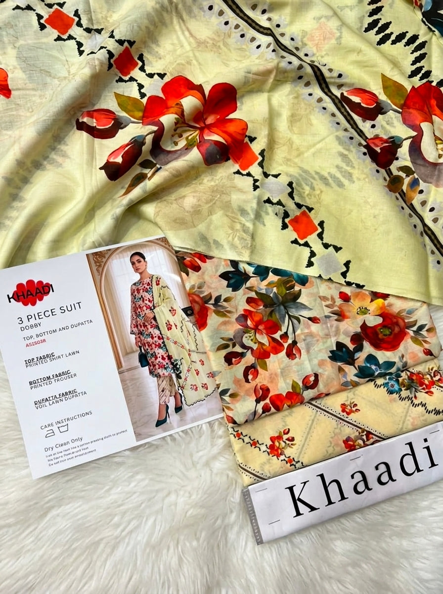 KHAADI LAWN THREE PIECE
