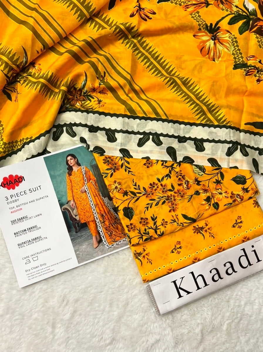 KHAADI LAWN THREE PIECE