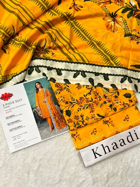 KHAADI LAWN THREE PIECE
