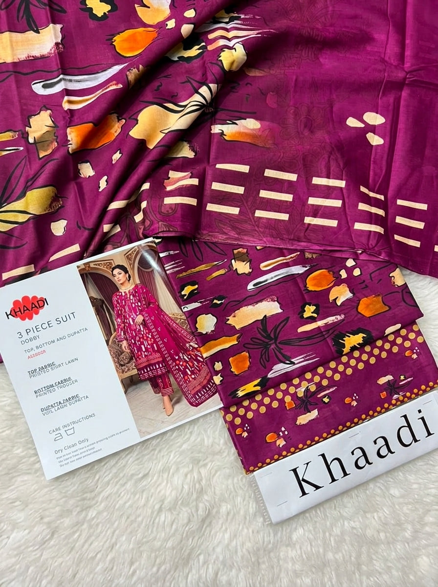 KHAADI LAWN THREE PIECE