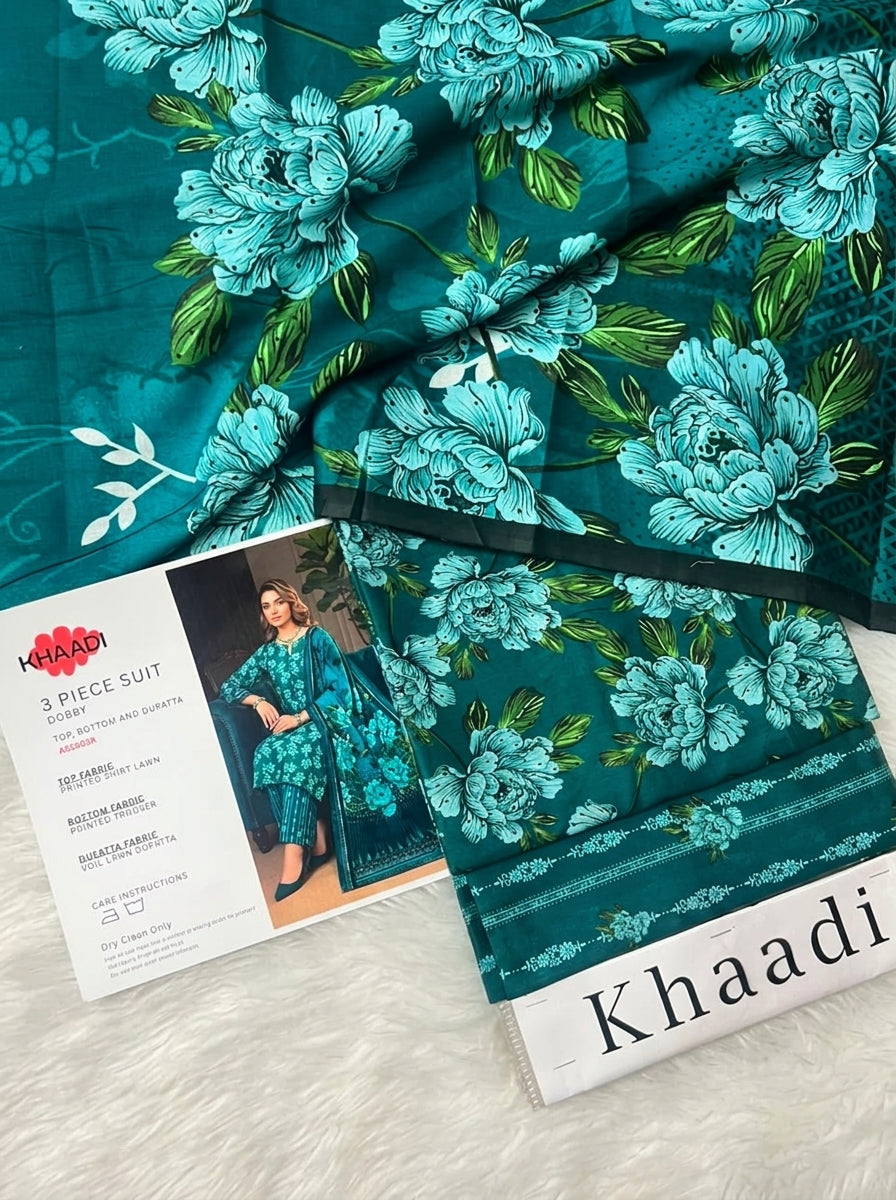 KHAADI LAWN THREE PIECE
