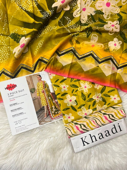 KHAADI LAWN THREE PIECE