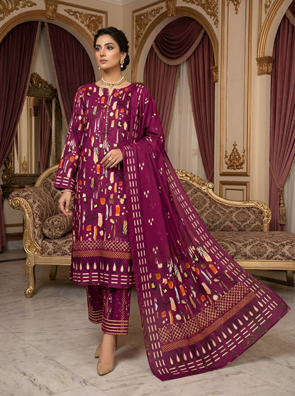 KHAADI LAWN THREE PIECE