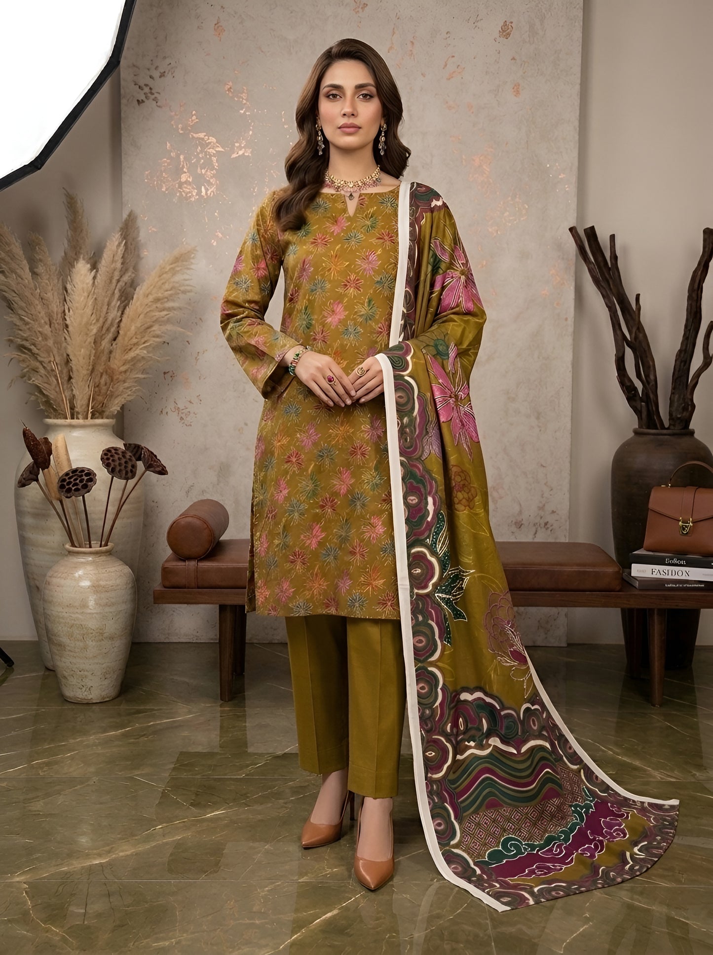 NISHAT LAWN THREE PIECE