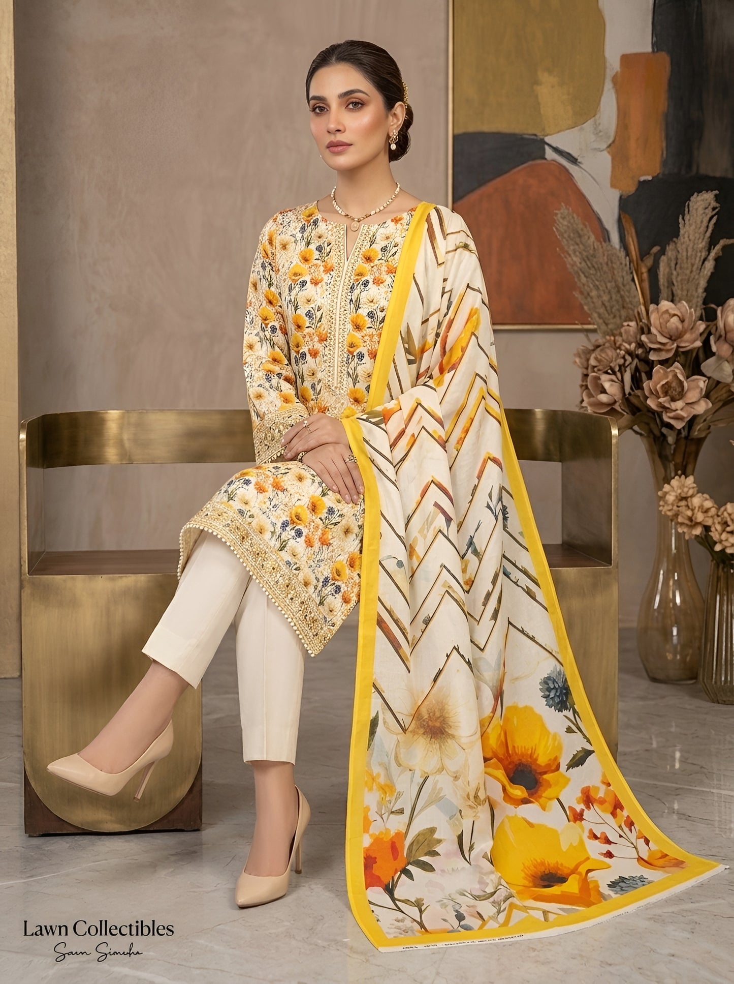 NISHAT LAWN THREE PIECE