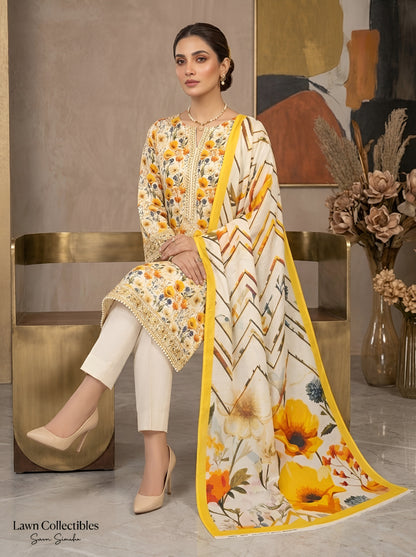 NISHAT LAWN THREE PIECE