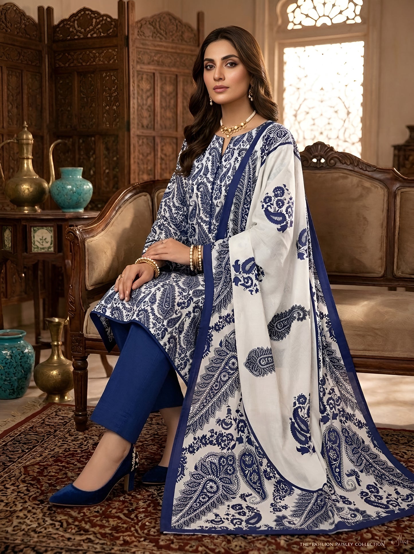 NISHAT LAWN THREE PIECE