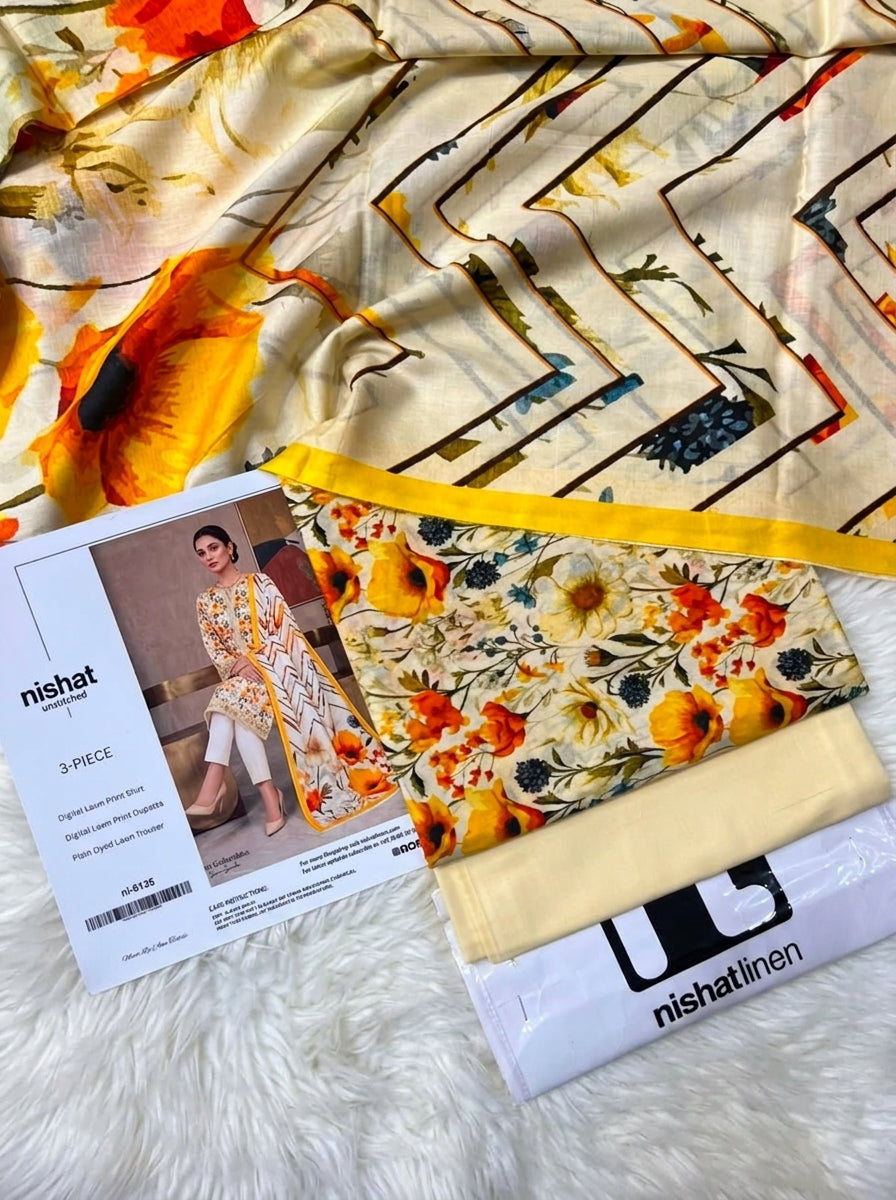 NISHAT LAWN THREE PIECE