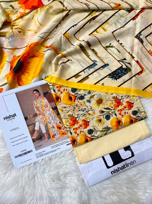 NISHAT LAWN THREE PIECE