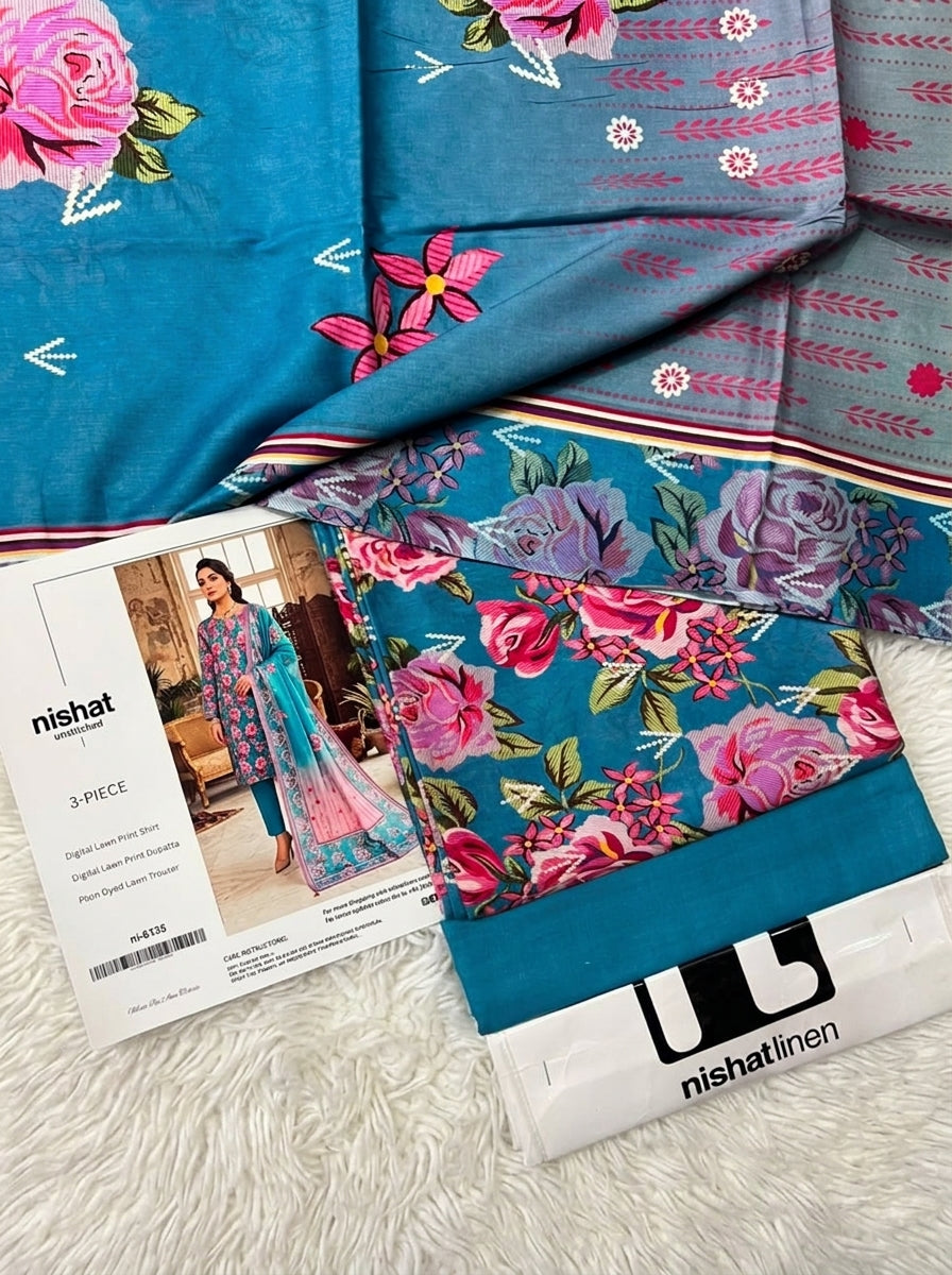 NISHAT LAWN THREE PIECE