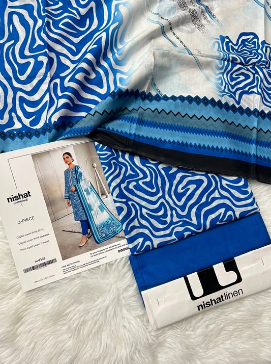 NISHAT LAWN THREE PIECE