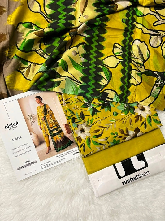 NISHAT LAWN THREE PIECE