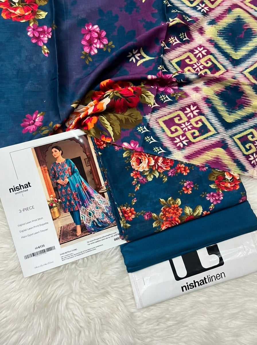 NISHAT LAWN THREE PIECE