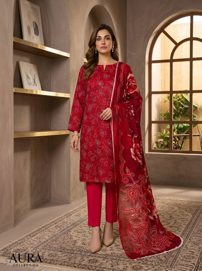 SAPPHIRE LAWN THREE PIECE