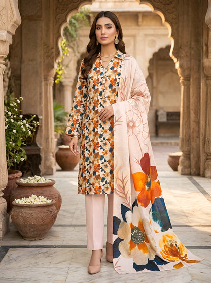 SAPPHIRE LAWN THREE PIECE