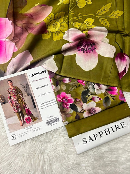 SAPPHIRE LAWN THREE PIECE