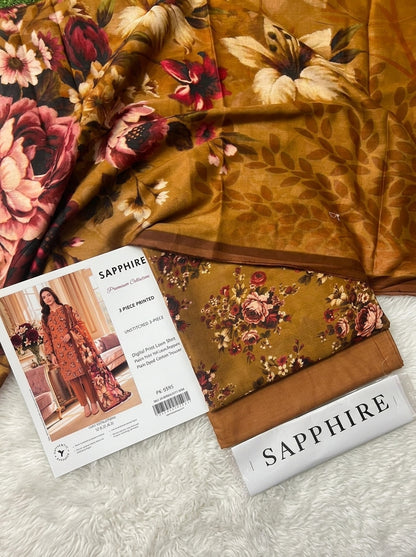 SAPPHIRE LAWN THREE PIECE