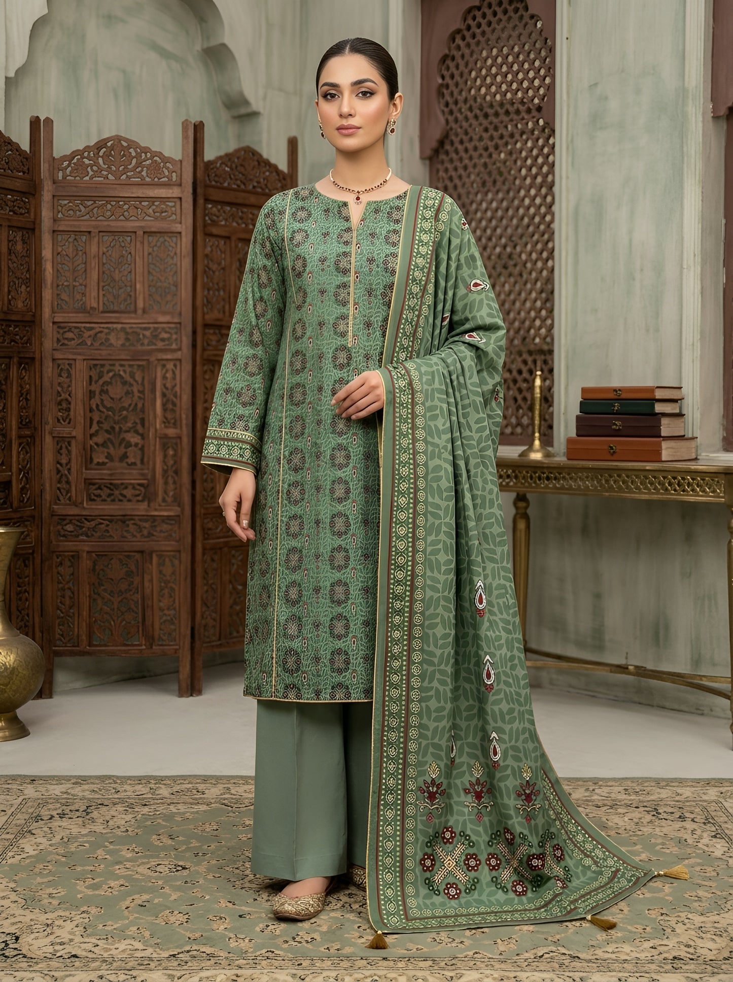 NISHAT LINEN THREE PIECE