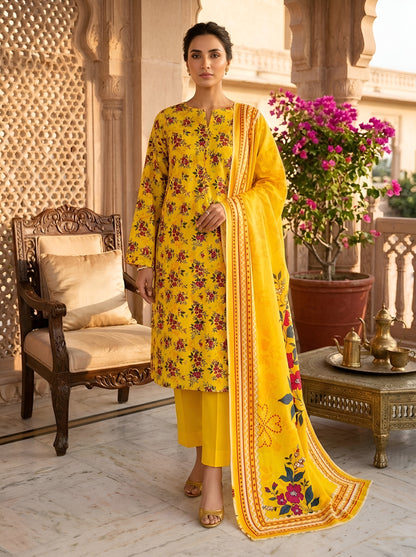 NISHAT LINEN THREE PIECE