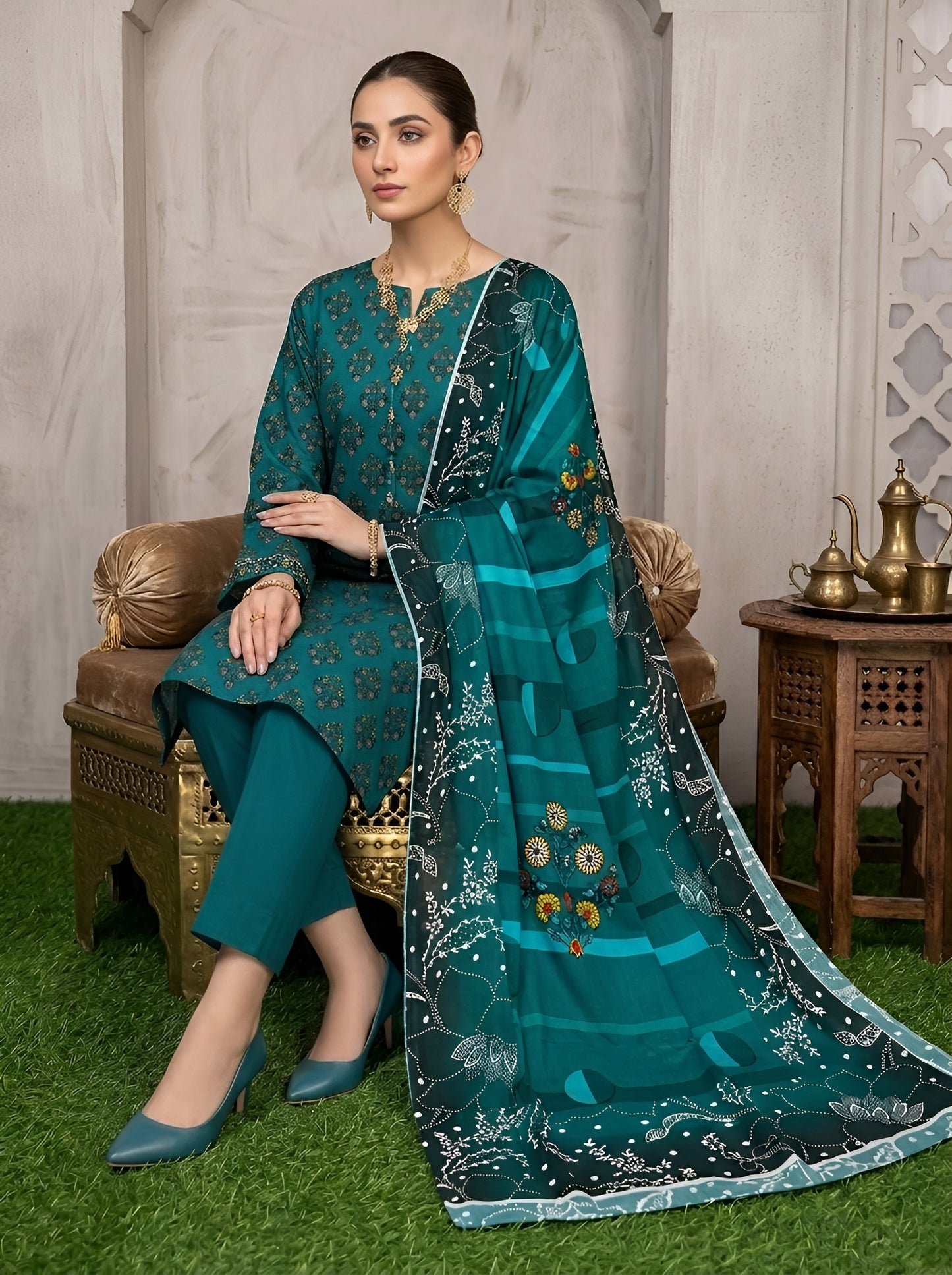 NISHAT LINEN THREE PIECE
