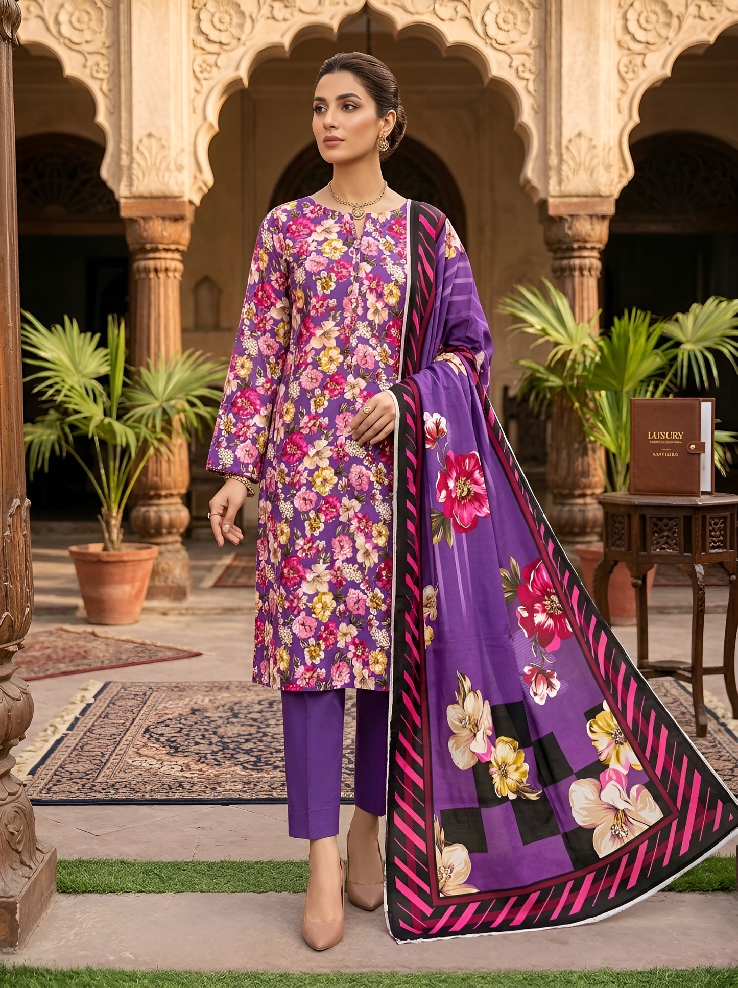 NISHAT LINEN THREE PIECE
