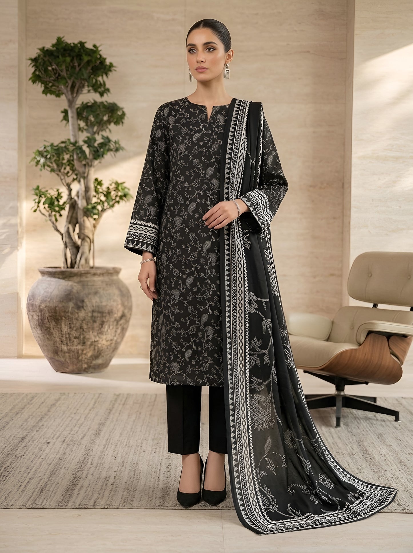 NISHAT LINEN THREE PIECE