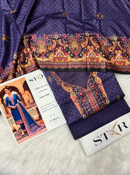 STAR LINEN THREE PIECE