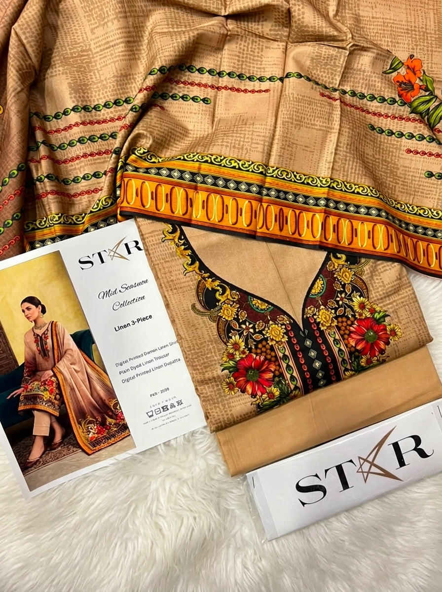 STAR LINEN THREE PIECE