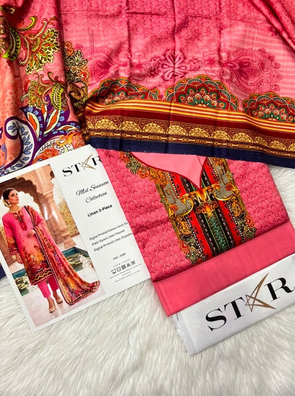 STAR LINEN THREE PIECE