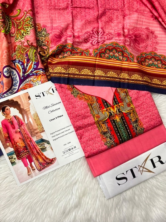 STAR LINEN THREE PIECE