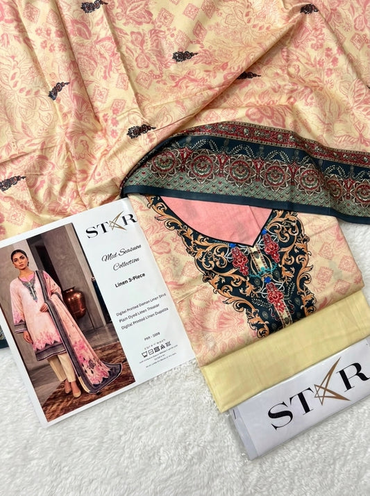 STAR LINEN THREE PIECE
