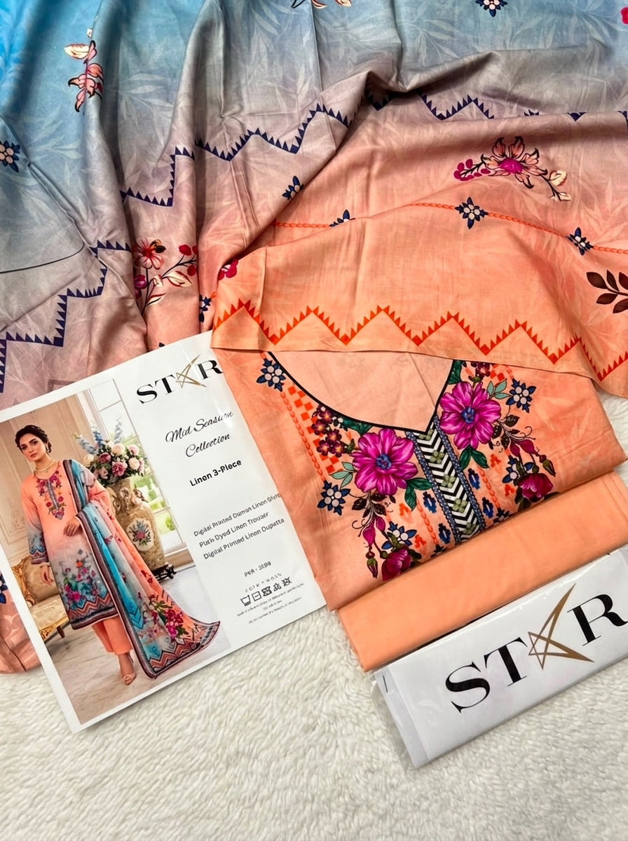 STAR LINEN THREE PIECE