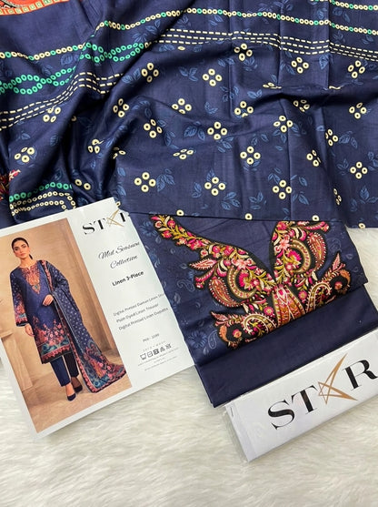 STAR LINEN THREE PIECE