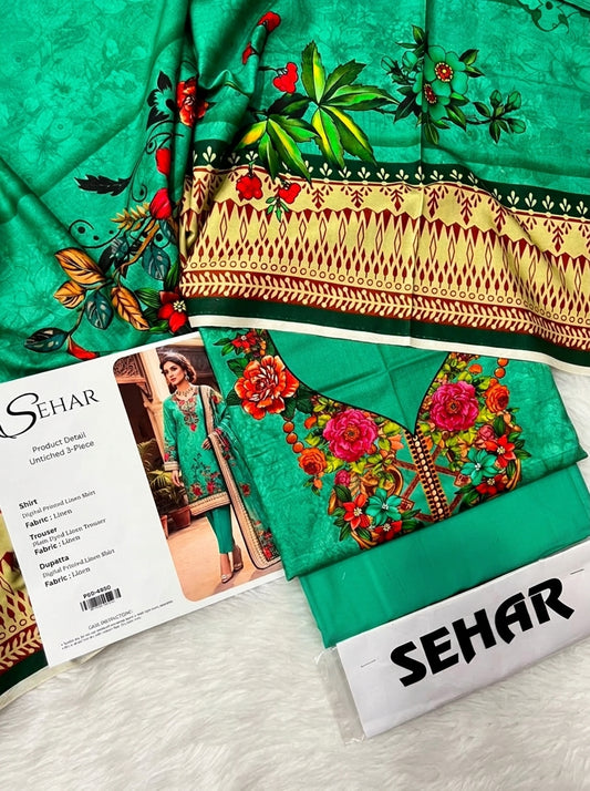 SEHAR LINEN THREE PIECE