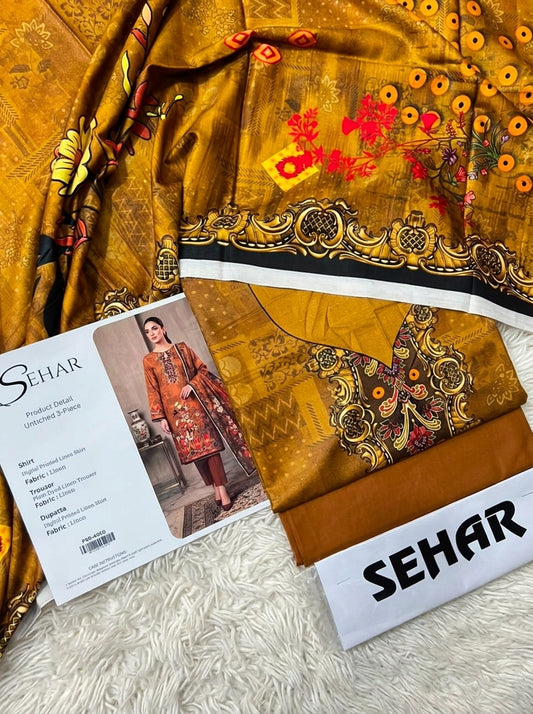 SEHAR LINEN THREE PIECE