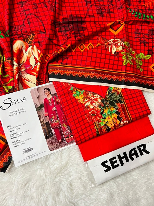 SEHAR LINEN THREE PIECE