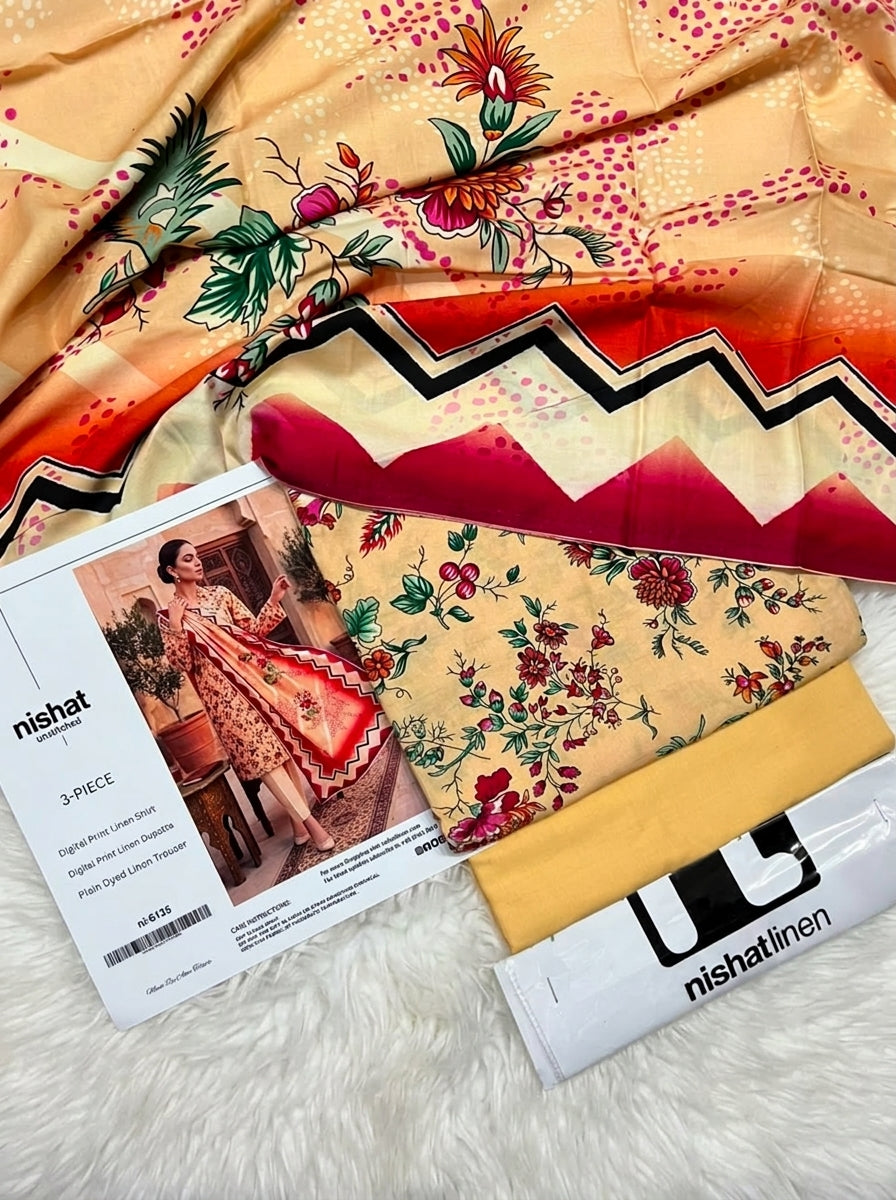 NISHAT LINEN THREE PIECE