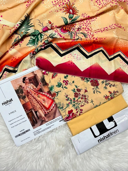 NISHAT LINEN THREE PIECE
