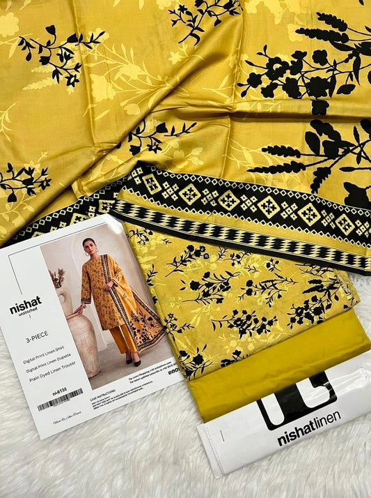 NISHAT LINEN THREE PIECE