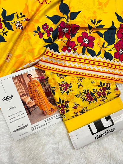 NISHAT LINEN THREE PIECE
